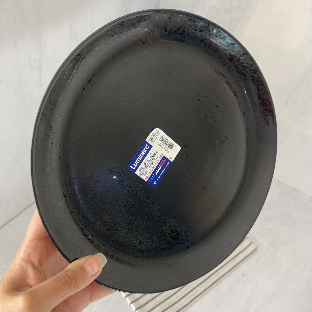 Diana Noir Assiette Plate 25Cm