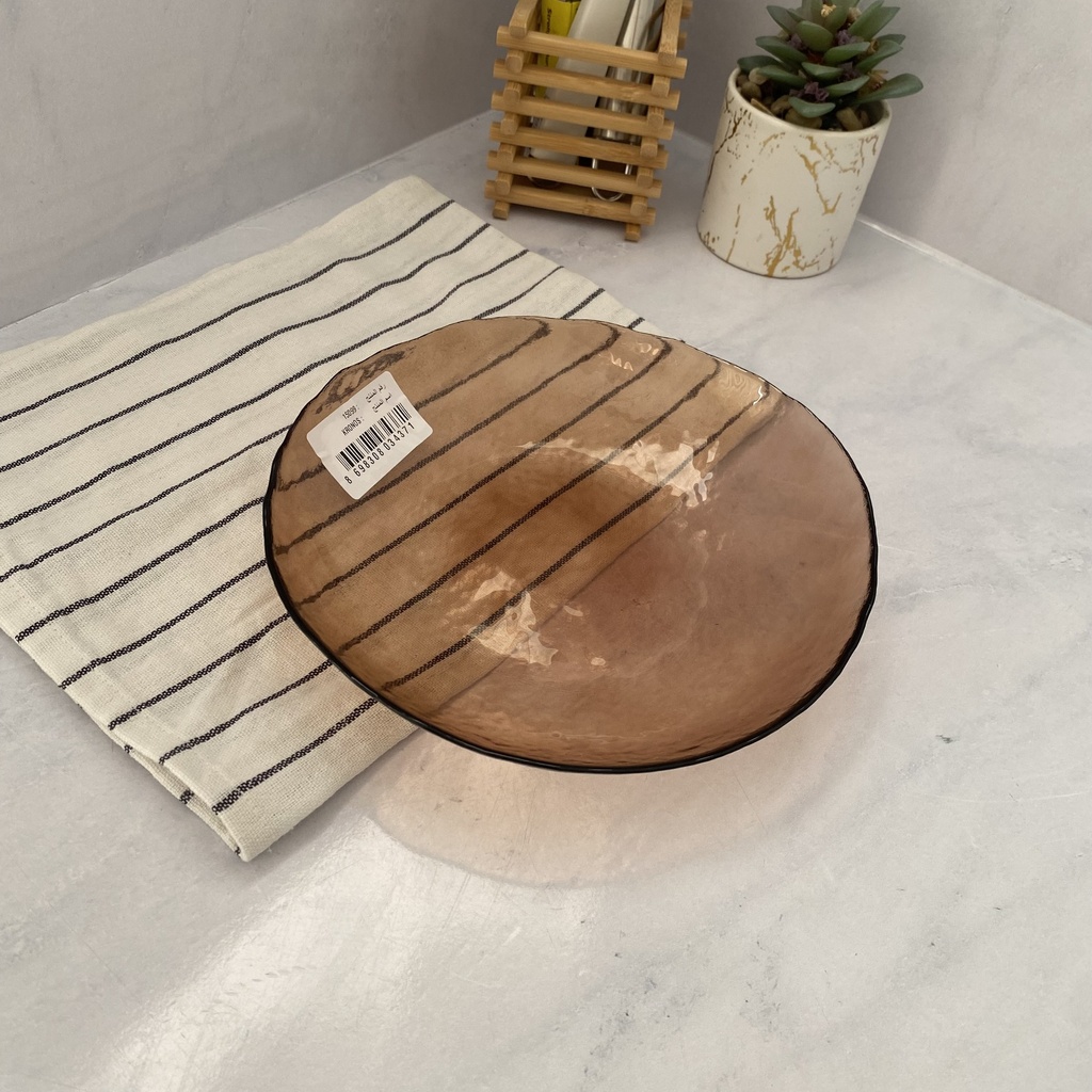 Kronos Assiette Creuse Marron 21Cm