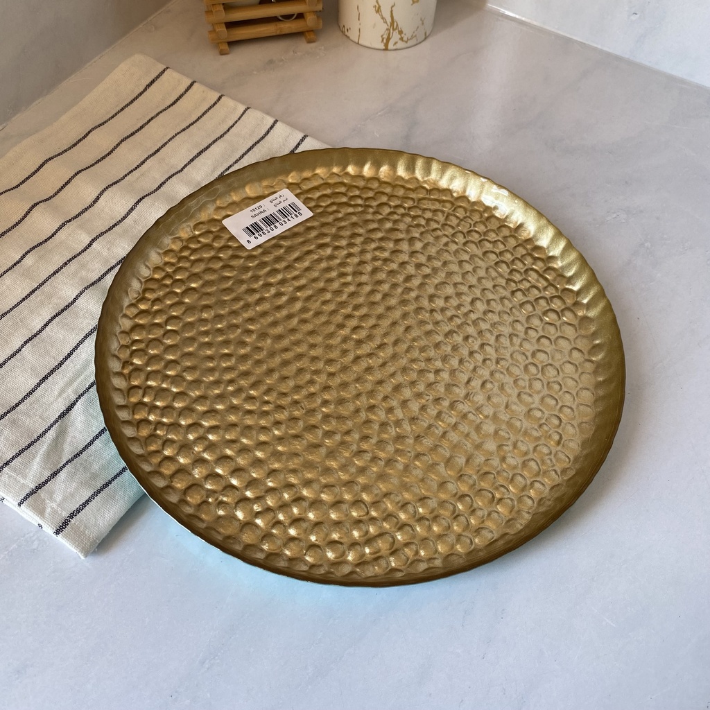 Sahra Assiette Turquoise 28Cm INSIDE GOLD 