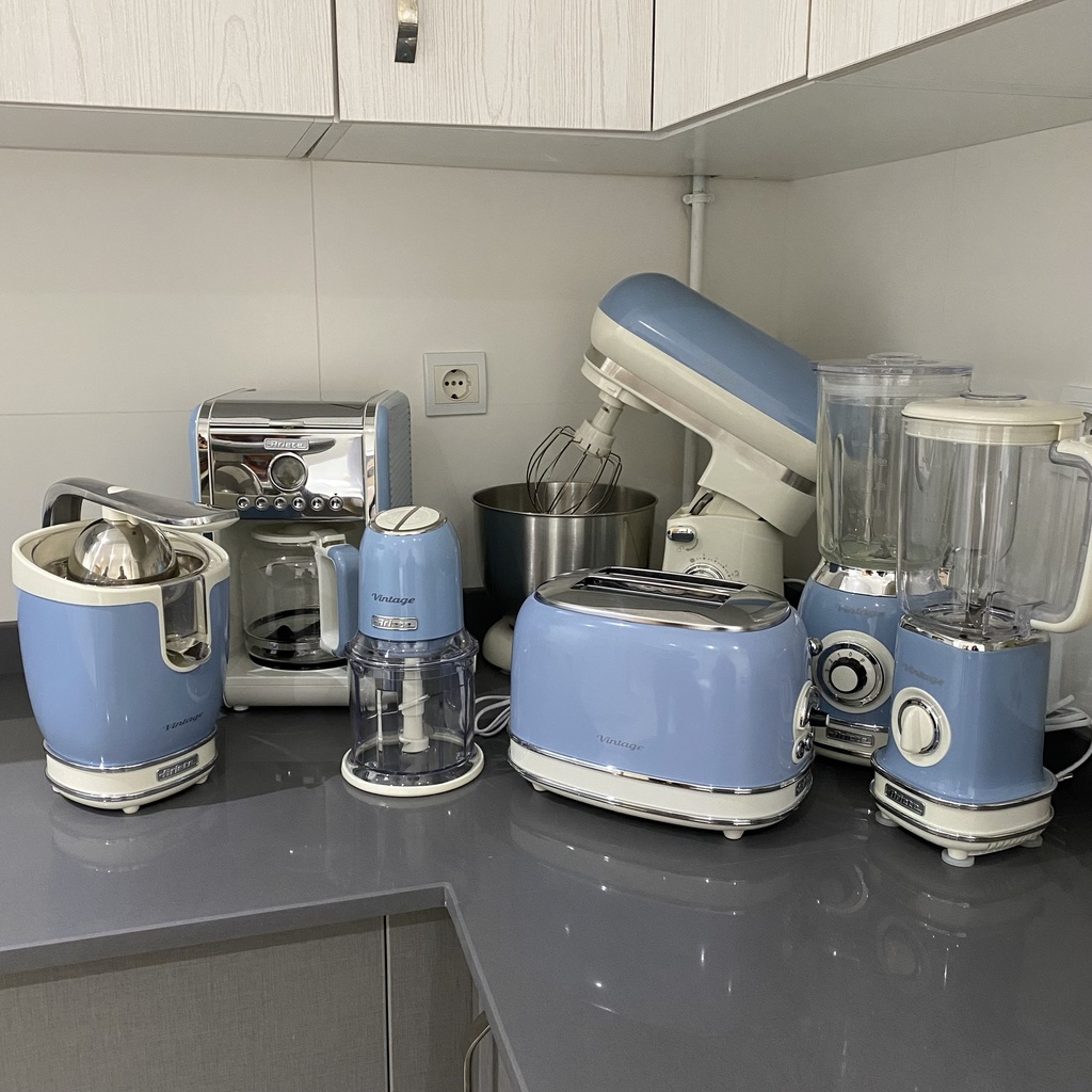 Vintage Blender Bocal En Verre 1.5L Bleu
