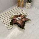 Grape Line Leaf Assiette Marron 17Cm