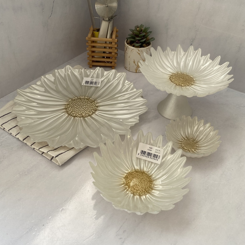 Fleur Bol Pearl White 10Cm