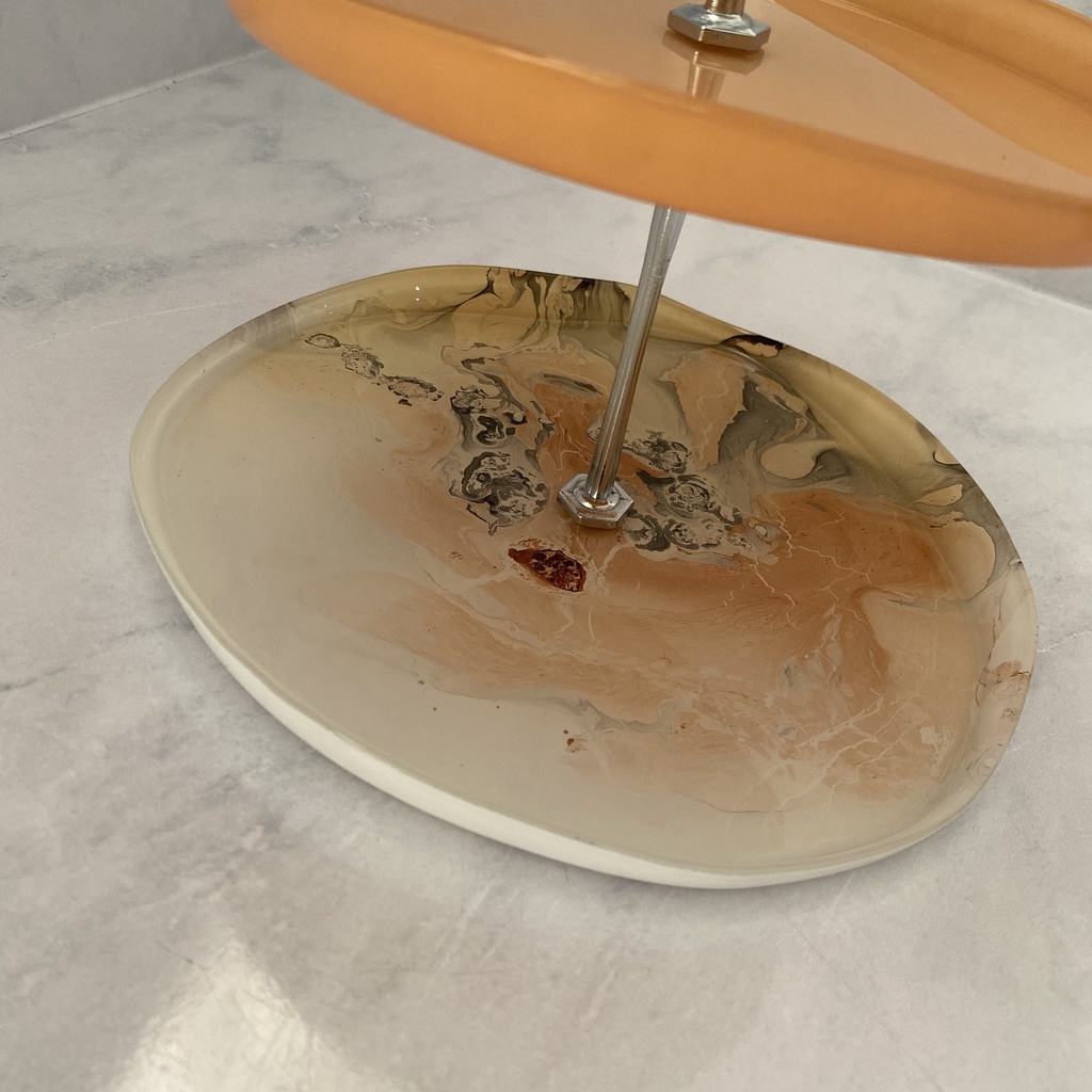Istanbul Presentoir A Gateau Saumon Marbre 16-20Cm