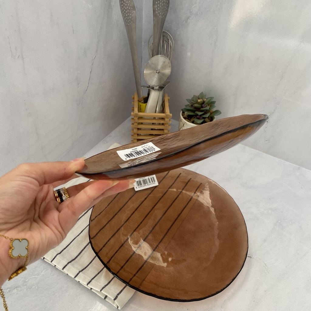 Kronos Assiette Dessert Marron 20Cm