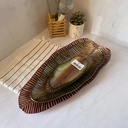 Leaf Assiette Rose 42Cm