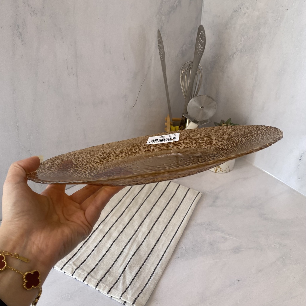 Cunda Assiette Plate Amber 28Cm