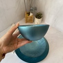 Textile Bol Metalic Blue 15Cm