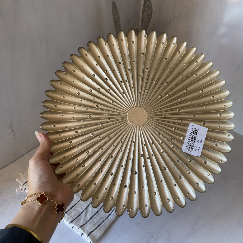 Piu Assiette Plate Champagne Metallic 32Cm