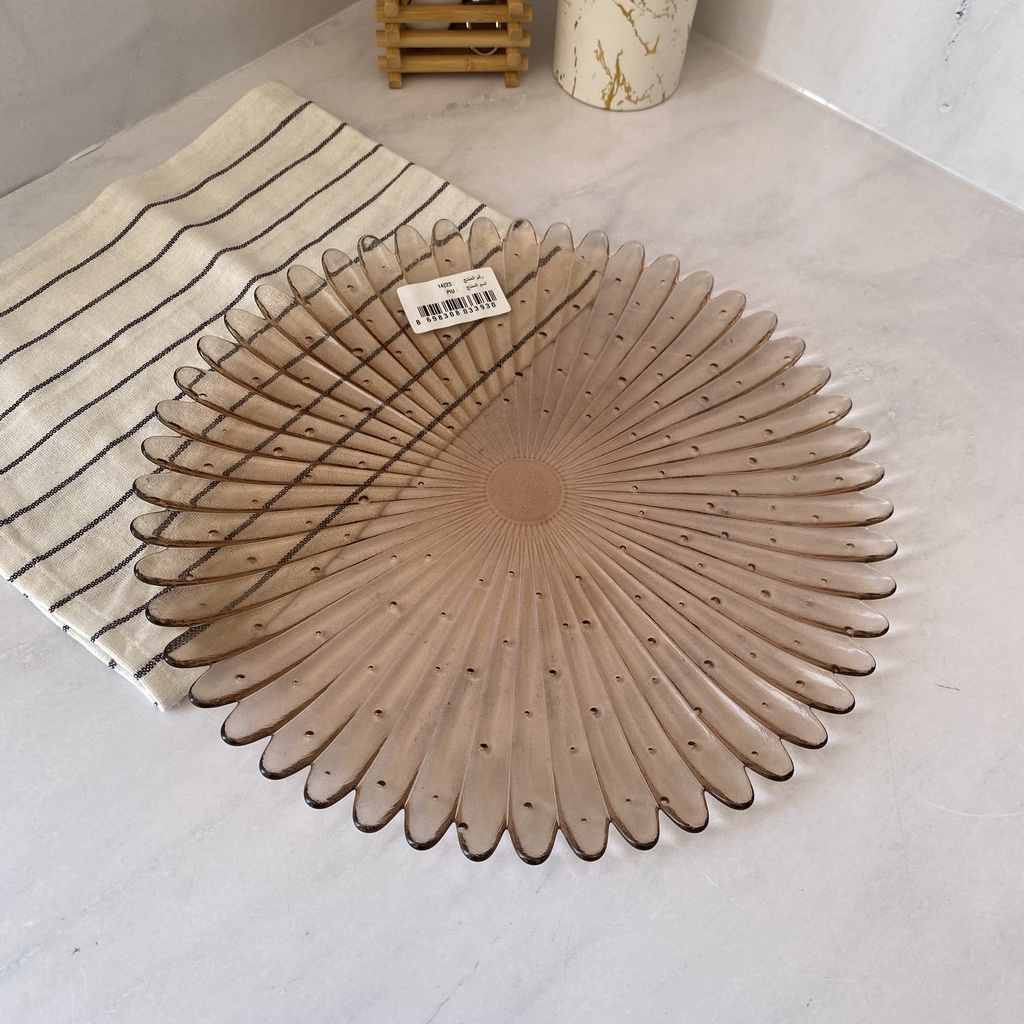 Piu Assiette Plate Champagne Transparent 32Cm 