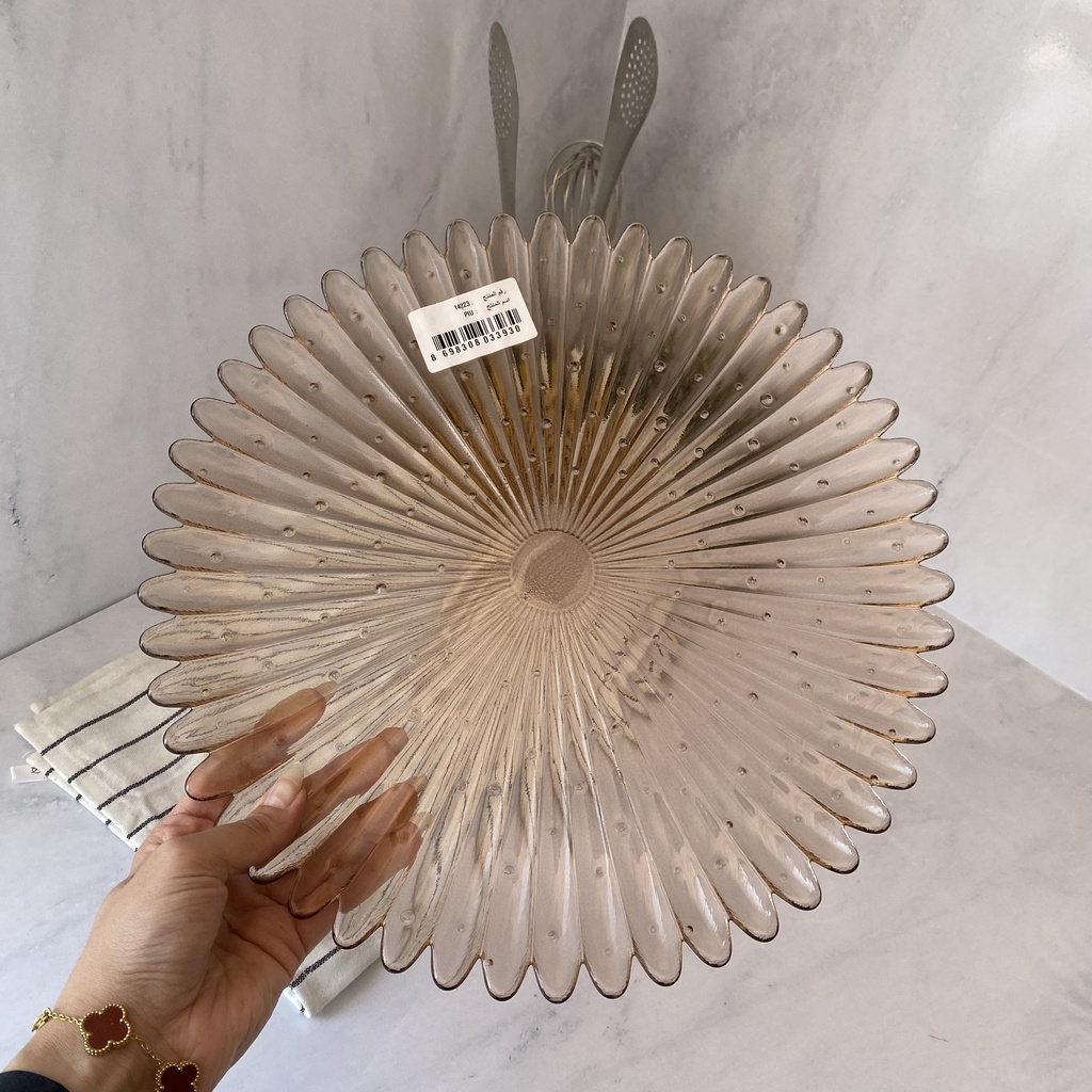 Piu Assiette Plate Champagne Transparent 32Cm 