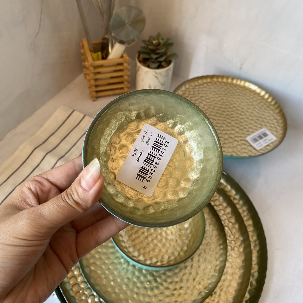 Sahra Bol Turquoise 10Cm INSIDE GOLD 