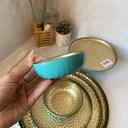 Sahra Bol Turquoise 10Cm INSIDE GOLD 