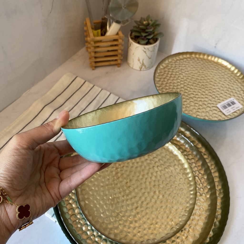Sahra Bol Turquoise 13Cm INSIDE GOLD