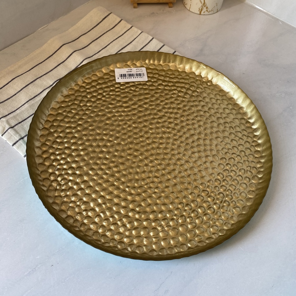 Sahra Assiette Turquoise 32Cm INSIDE GOLD 