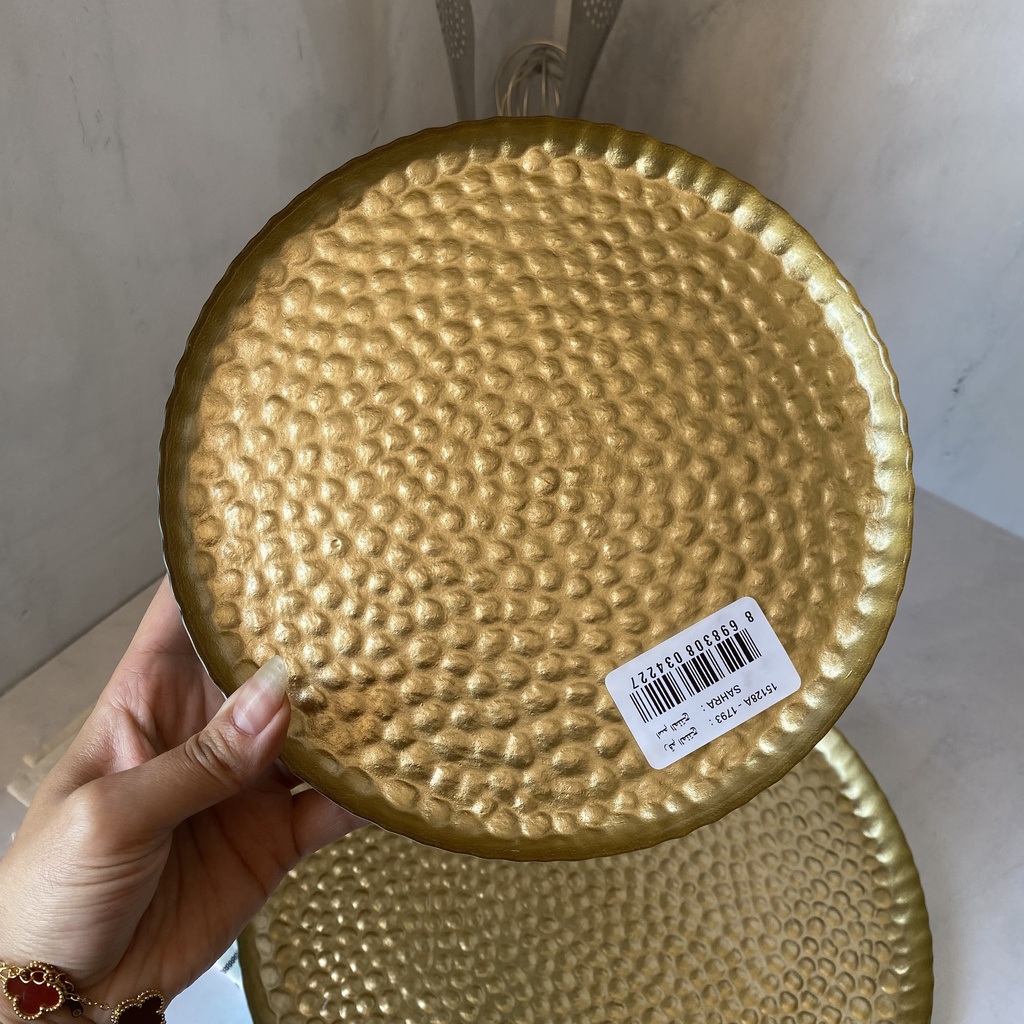 Sahra Assiette Turquoise 21Cm INSIDE GOLD