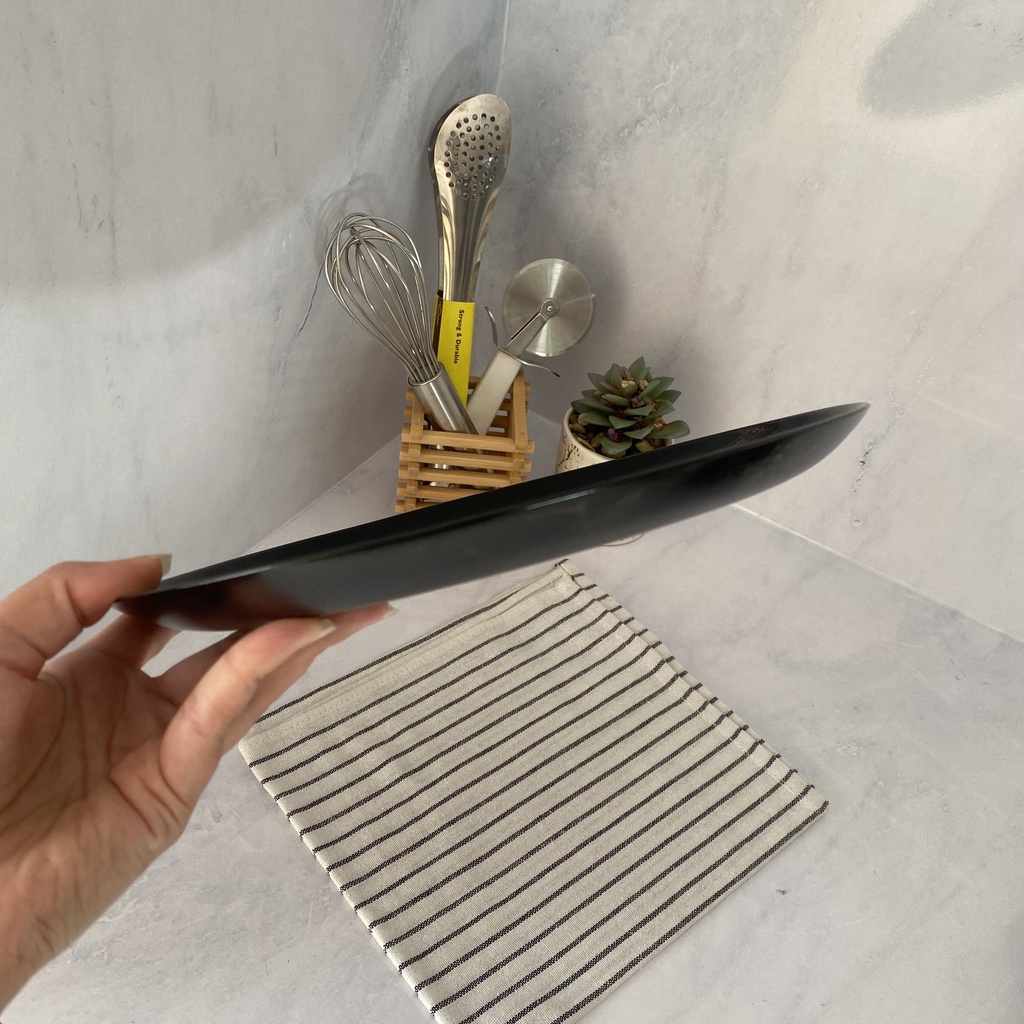 Diana Noir Assiette Plate 25Cm