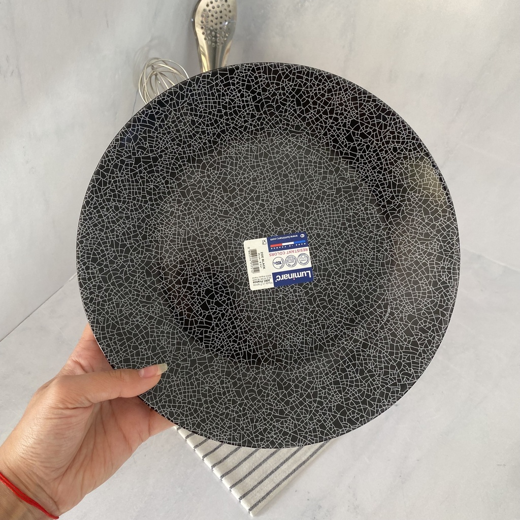 Zoe Black Assiette Plate 25Cm