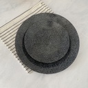 Zoe Black Assiette Plate 25Cm