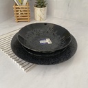 Zoe Black Assiette Plate 25Cm