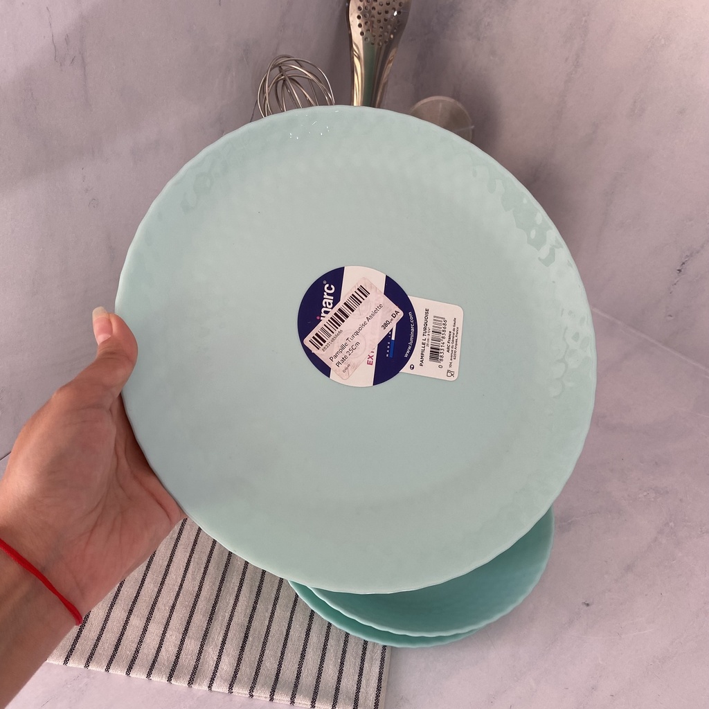 Pampille Turquoise Assiette Plate 25Cm