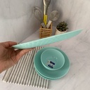 Pampille Turquoise Assiette Plate 25Cm