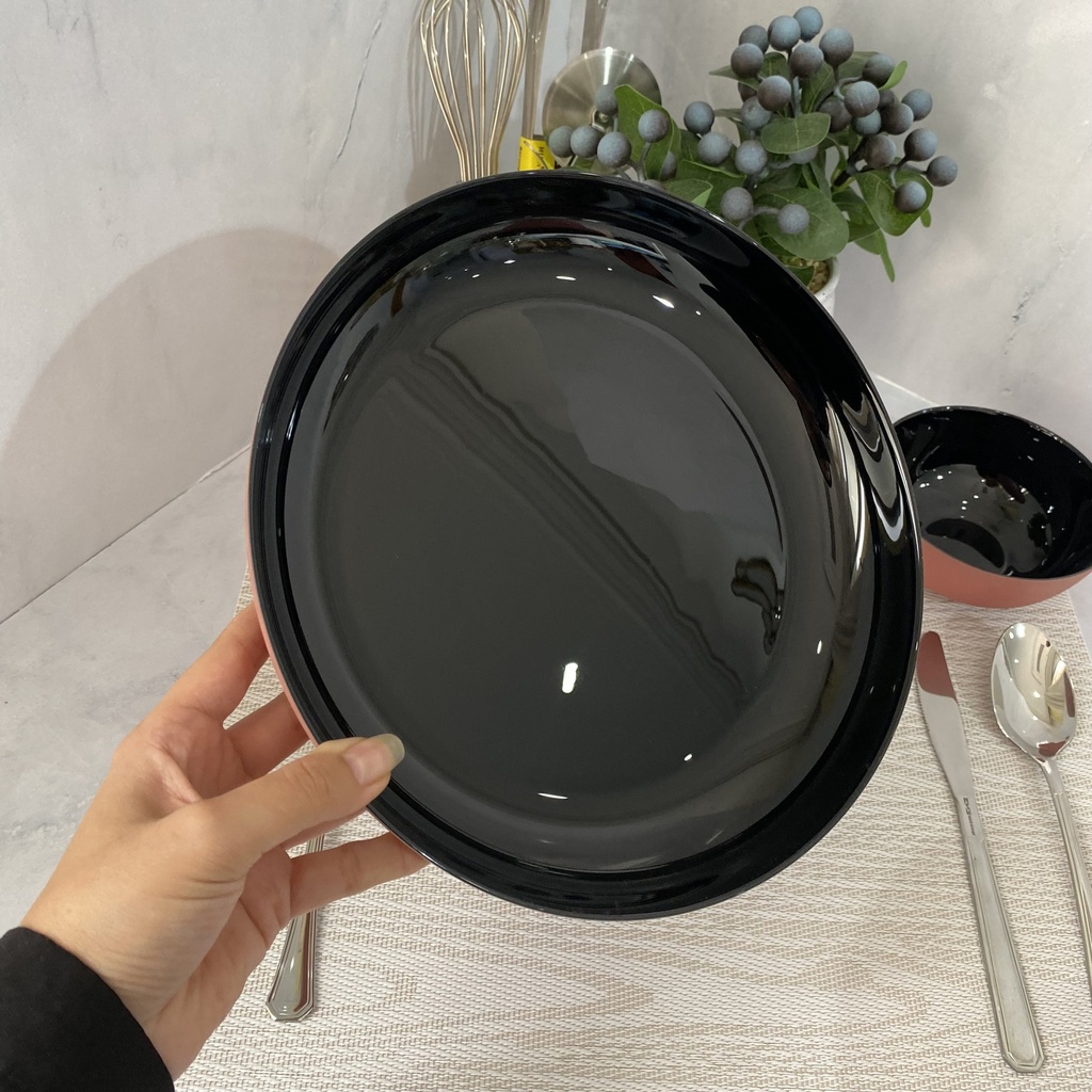 Vicky Noir Terracotta Assiette 25Cm