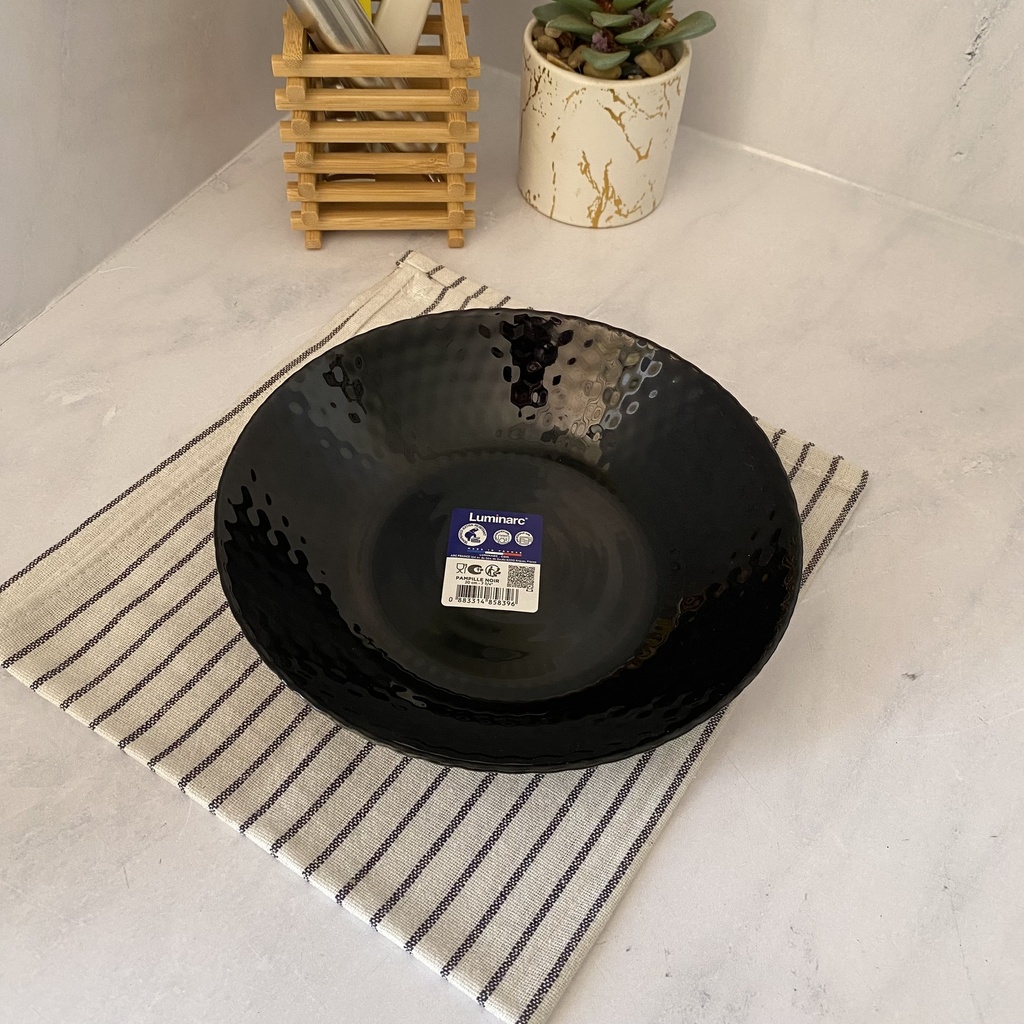 Pampille Noir Assiette Creuse 20Cm