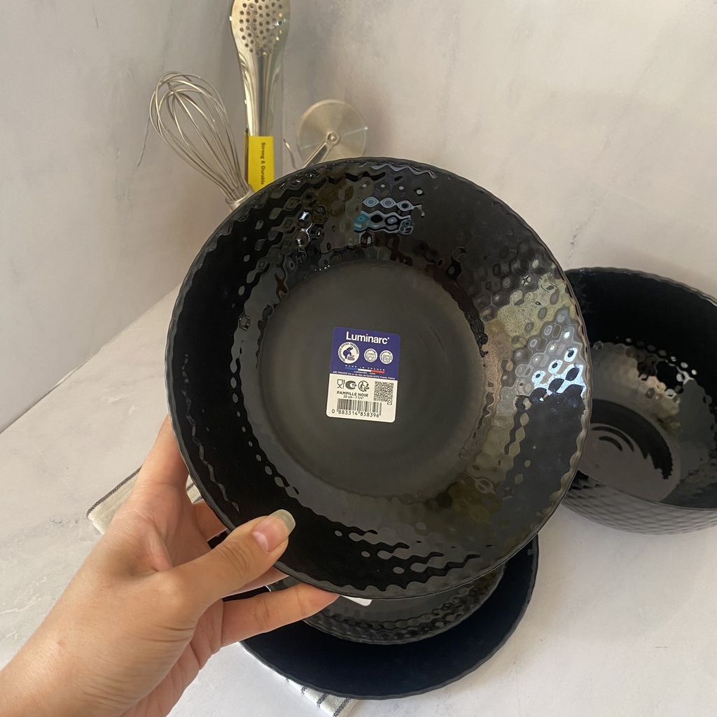 Pampille Noir Assiette Creuse 20Cm