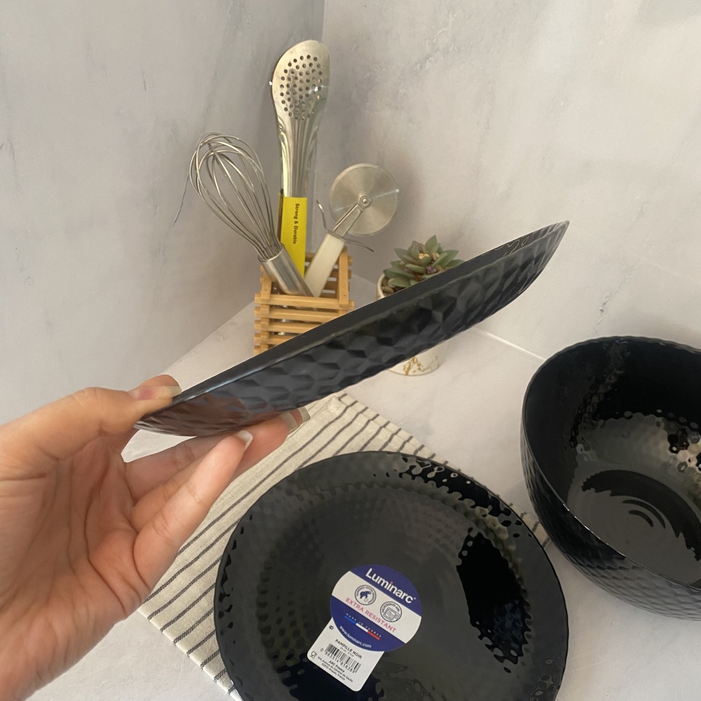 Pampille Noir Assiette Dessert 19Cm