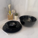 Pampille Noir Assiette Dessert 19Cm