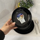 Friends Time Assiette Ronde Creuse Noir 17 Cm