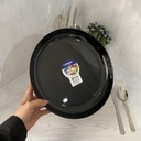 Friends Time Assiette Ronde Creuse Noir 30Cm