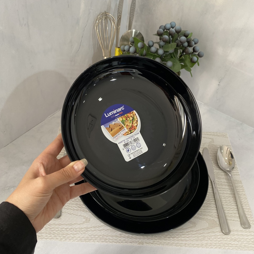Friends Time Assiette Ronde Noir 21 Cm