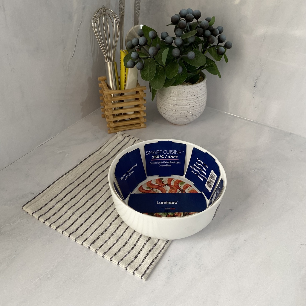 Diwali Blanc Plat A Servir 18 Cm