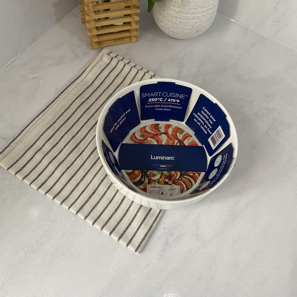 Diwali Blanc Plat A Servir 18 Cm