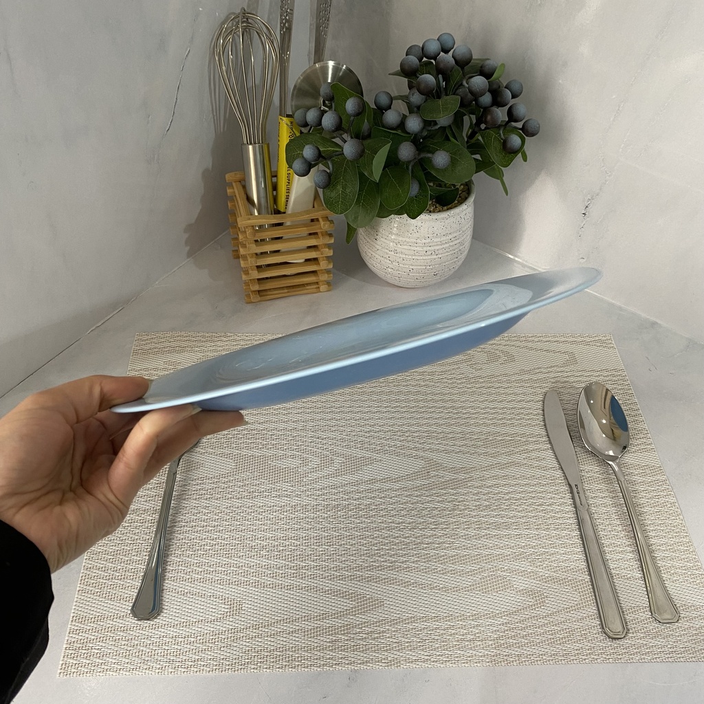 Carine Light Blue Assiette Plate 27Cm