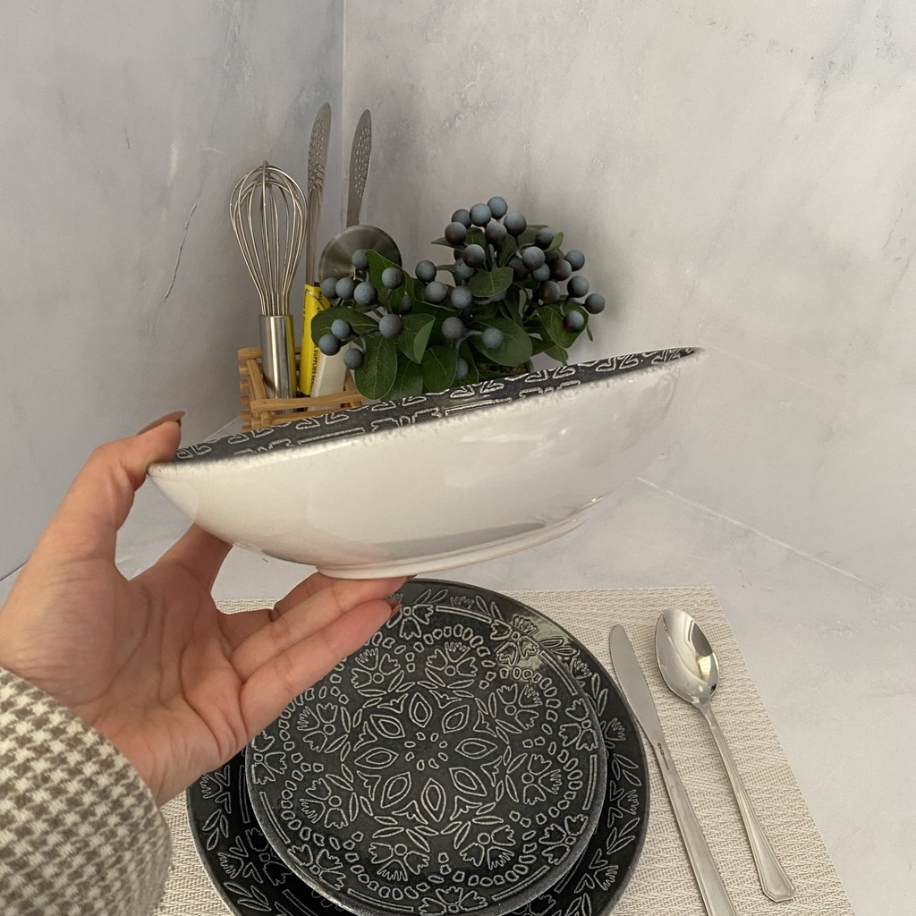 Assiette Creuse Grise Midnight