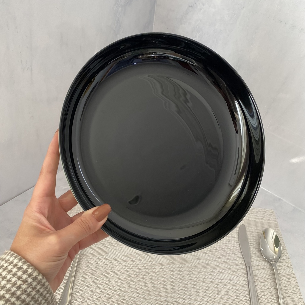 Vicky Noir Sauge Assiette 25Cm