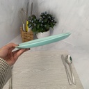 Diwali Light Turquoise Assiette Plate 25 Cm