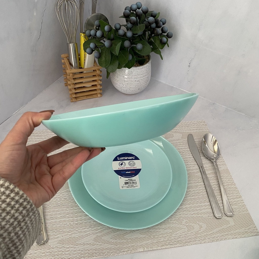 Diwali Light Turquoise Service A Table 19 Pieces