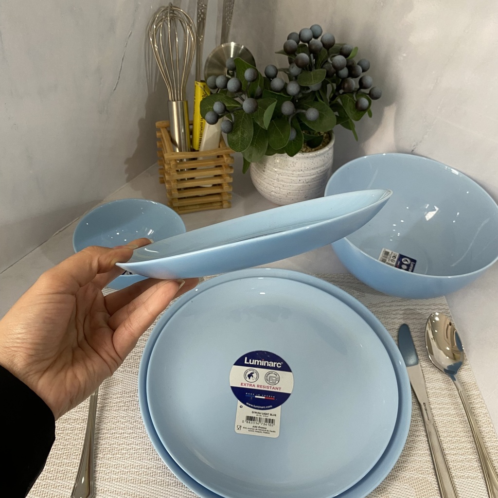 Diwali Light Blue Assiette Dessert 19Cm