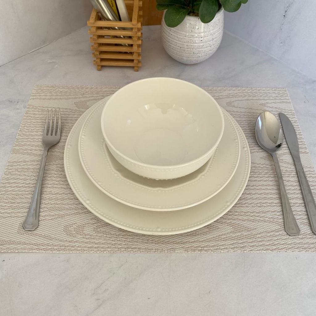 Service A Table 24 Pieces Blanc A Points 