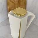 Thermos Blanc Et Dore