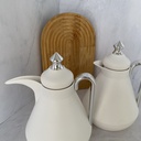 Set Thermos 2Pcs Blanc Et Silver