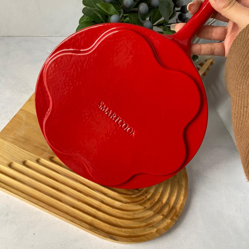 Poele A Pancake Rouge 23Cm En Fonte