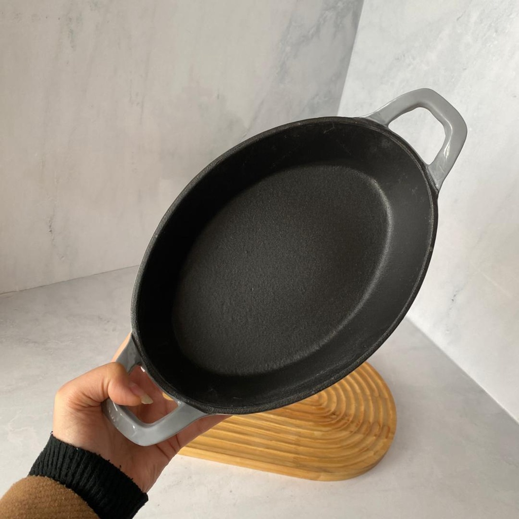 Poele En Fonte 24Cm Grise