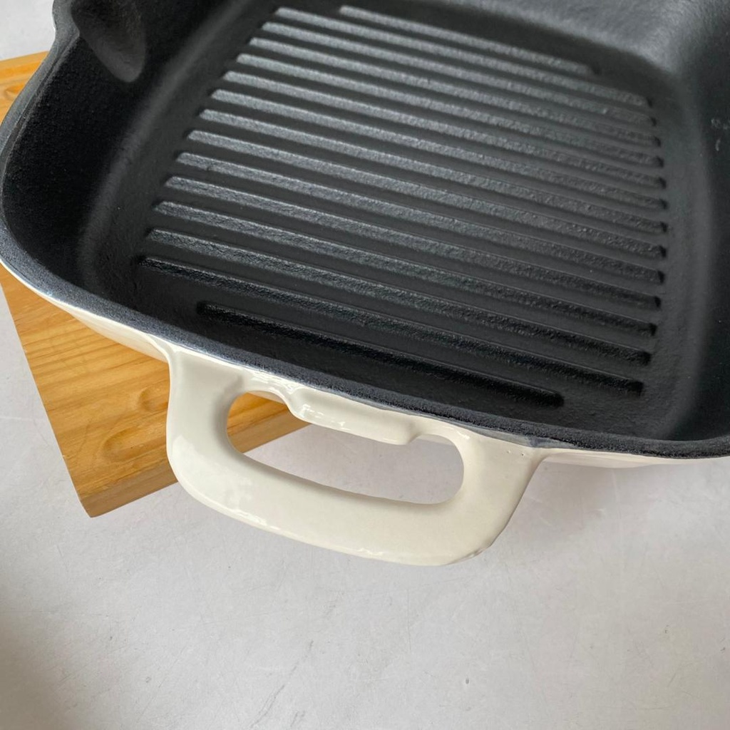 Poele A Grille En Fonte 28Cm Beige