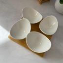 Set 4 Coupelles Avec Support En Bois