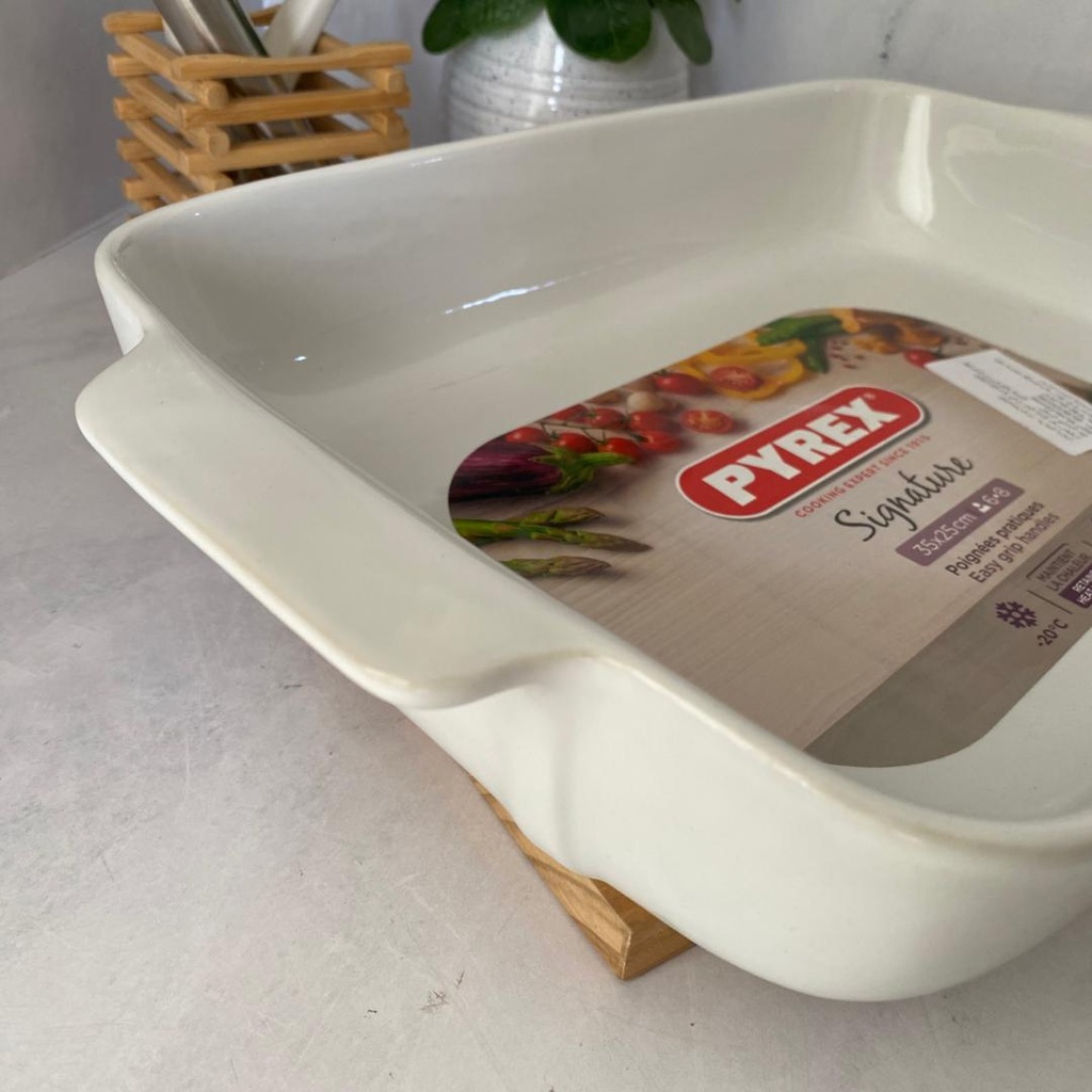 Pyrex Signature Plat Rectangulaire 35*25Cm Blanc