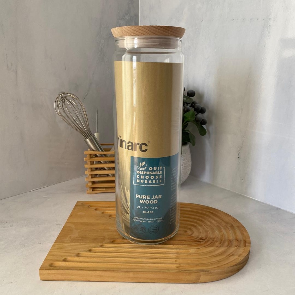 Pure Jar A Spaghetti Avec Couvercle En Bois 2l